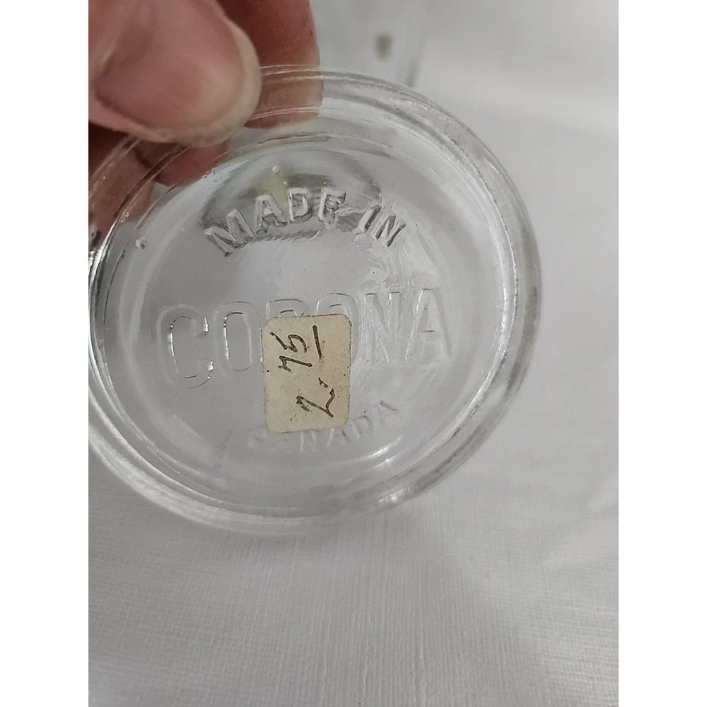 Vintage Corona Jar Made in Canada Clear Glass Antique‎ Canning Jar with Zinc Lid